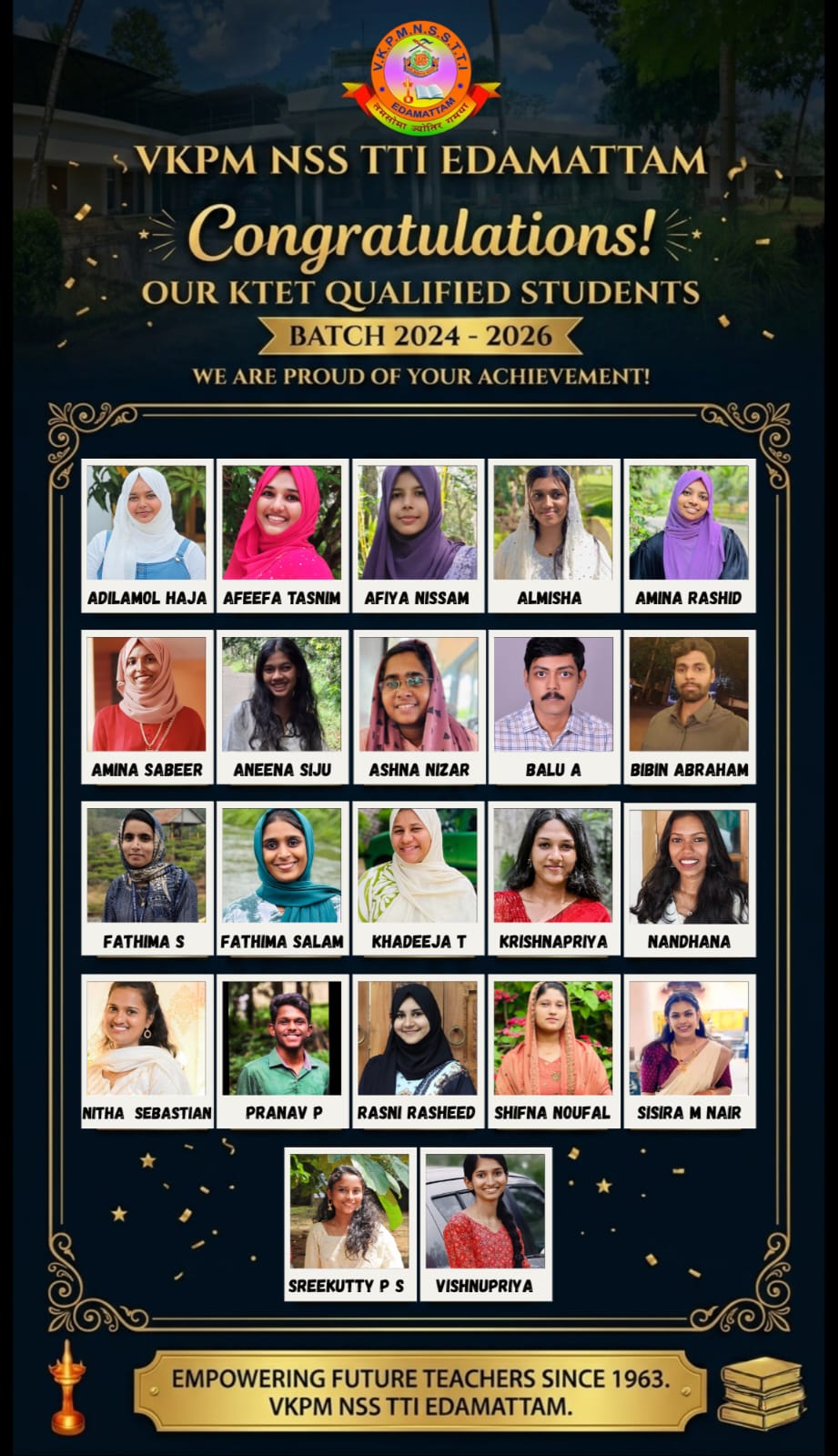 KTET Qualified Students